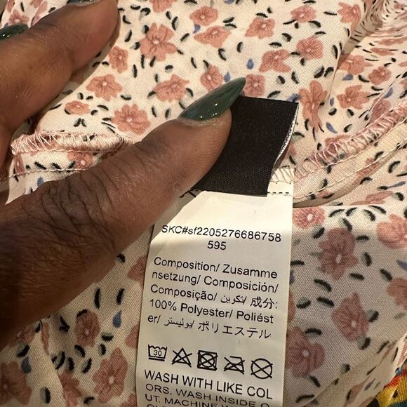 SHEIN Curve Floral Sundress Spaghetti Straps Side Split Adjustable Strap - Picture 9 of 9